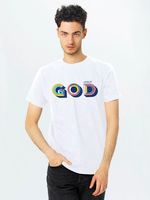 Футболка мужская «Новый GOD», белая